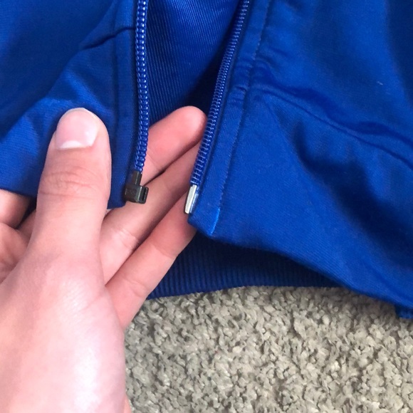 Blue Adidas 3 Stripe Jacket - Picture 2 of 2
